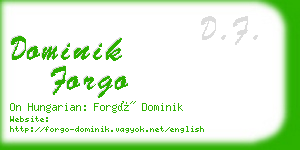dominik forgo business card