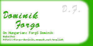 dominik forgo business card